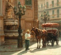 Scott Tallman - The Watering Hole at Piazza Villena, Palermo Scott Tallman - The Watering Hole at Piazza Villena, Palermo