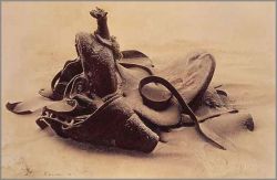 James Bama - Old Saddle in the Snow