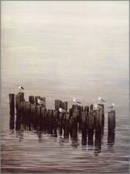 Robert Bateman - Gulls on Pilings