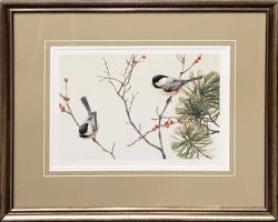 Robert Bateman - Lively Pair - Chickadees Robert Bateman - Lively Pair - Chickadees