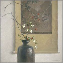 Robert Bateman - Still Life with Chinese Scroll