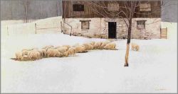 Robert Bateman - Winter Barn