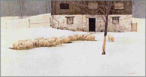 Robert Bateman - Winter Barn