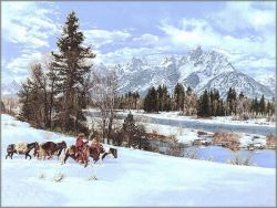 Paul Calle - Early Snow in the Tetons
