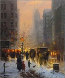 G. Harvey - Evening Along the Avenue