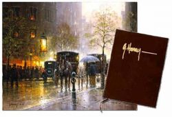 G. Harvey - Rainy Day on Central Park South - Collector's Book - City Series