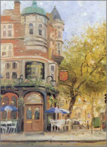 Thomas Kinkade - Bloomsbury Cafe - Plein Air Collection