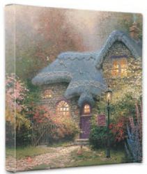 Thomas Kinkade - Heather's Hutch - Wrapped Canvases