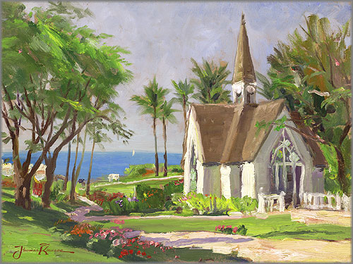 Thomas Kinkade - Wailea Chapel - Plein Air Collection