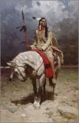 1876" Z Liang Giclee Print S June 25 Little Big Horn "Lakota Warriors 
