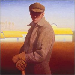 Gary Ernest Smith - Figure with Yellow Roofs