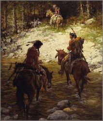 Howard Terpning - Crossing Medicine Lodge Creek