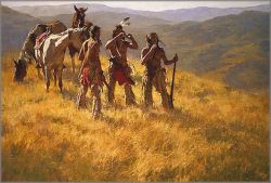 Howard Terpning - Dust of Many Pony Soldiers/The Warrior