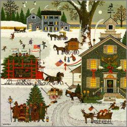 Charles Wysocki - 1982 Christmas Print Charles Wysocki - 1982 Christmas Print